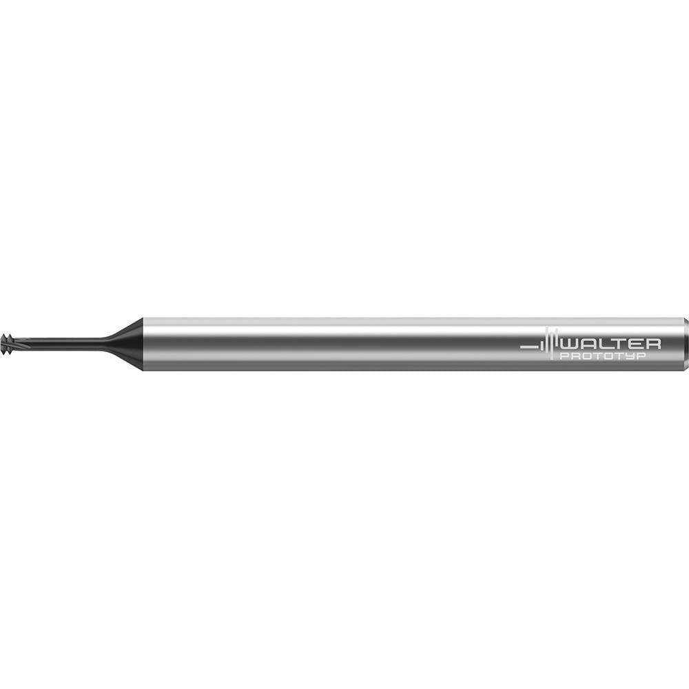 Helical Flute Thread Mills; Material: Solid Carbide ; Thread Type: Internal ; Shank Type: Straight-Cylindrical ; Overall Length (Decimal Inch): 1.4960 ; Thread Standard: Metric ; Flute Direction: Right Hand