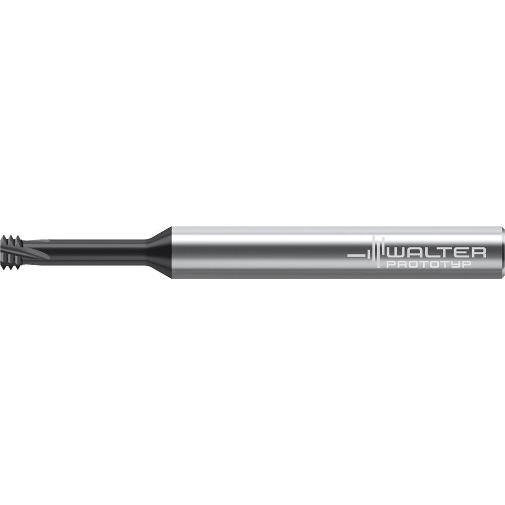 Helical Flute Thread Mills; Material: Solid Carbide ; Thread Type: Internal ; Shank Type: Straight-Cylindrical ; Overall Length (Decimal Inch): 2.2440 ; Thread Standard: Metric ; Flute Direction: Right Hand