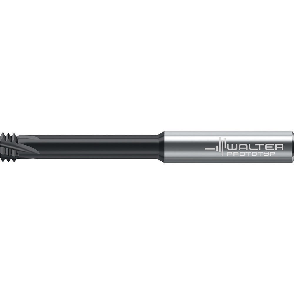 Helical Flute Thread Mills; Material: Solid Carbide ; Thread Size (mm): M12x1.75 ; Thread Type: Internal ; Shank Diameter (mm): 10.0000 ; Shank Diameter (Decimal Inch): 0.3937 ; Cutting Diameter (mm): 9.75