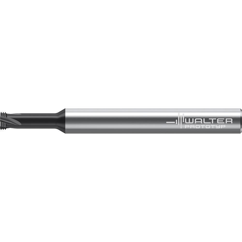 Helical Flute Thread Mills; Material: Solid Carbide ; Thread Type: Internal ; Shank Type: Straight-Cylindrical ; Overall Length (Decimal Inch): 2.2440 ; Thread Standard: Metric ; Flute Direction: Right Hand