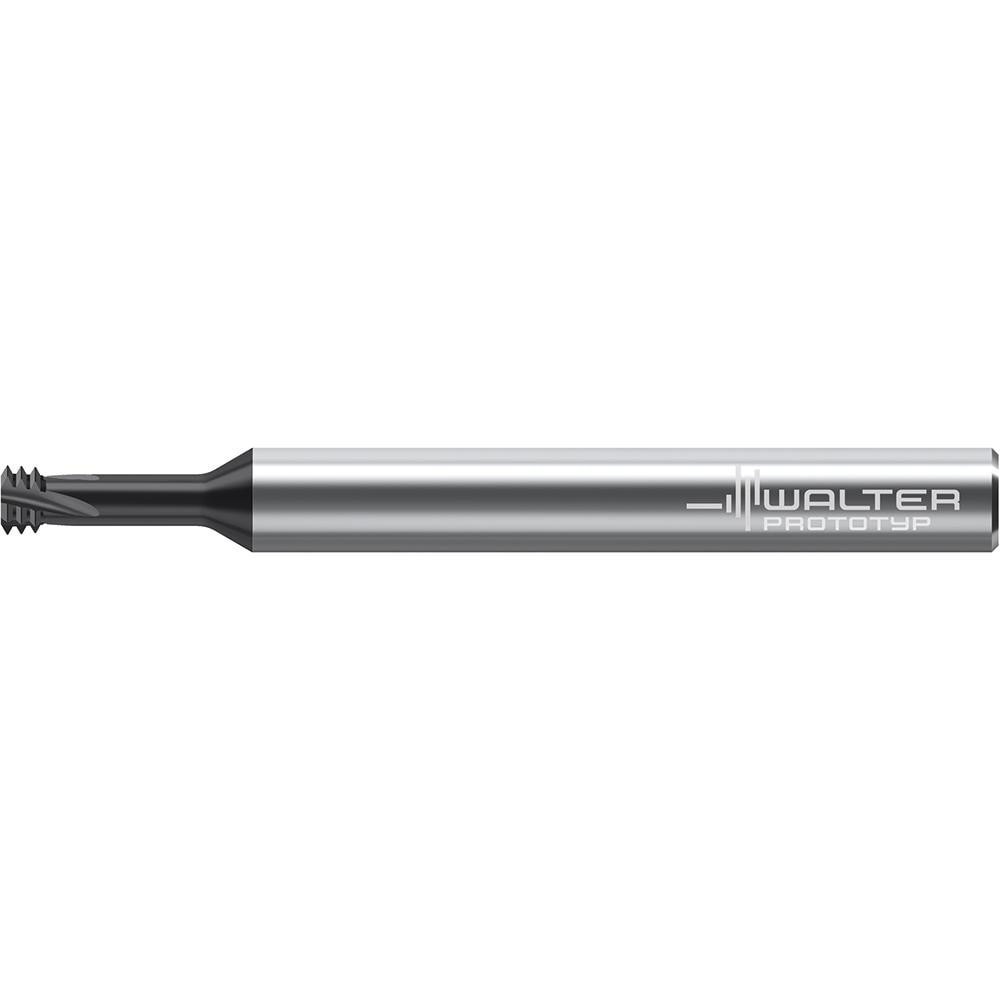 Helical Flute Thread Mills; Material: Solid Carbide ; Thread Type: Internal ; Shank Type: Straight-Cylindrical ; Overall Length (Decimal Inch): 2.2440 ; Thread Standard: UNF ; Flute Direction: Right Hand