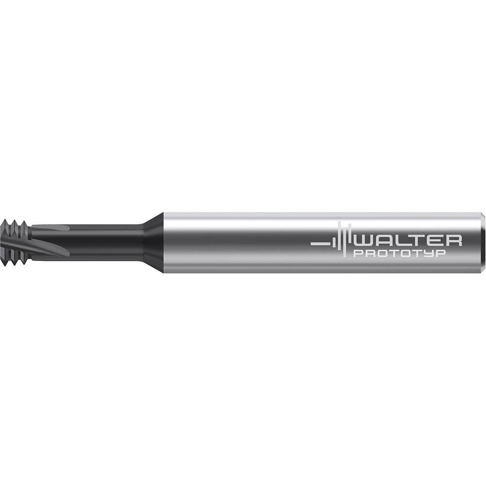 Helical Flute Thread Mills; Material: Solid Carbide ; Thread Type: Internal ; Shank Type: Straight-Cylindrical ; Overall Length (Decimal Inch): 2.4800 ; Thread Standard: UNF ; Flute Direction: Right Hand