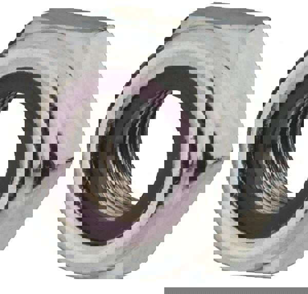 Hex Lock Nut: Insert Lock, Nylon Insert, M10x1.25, Grade Class 8 Steel, Zinc Finish