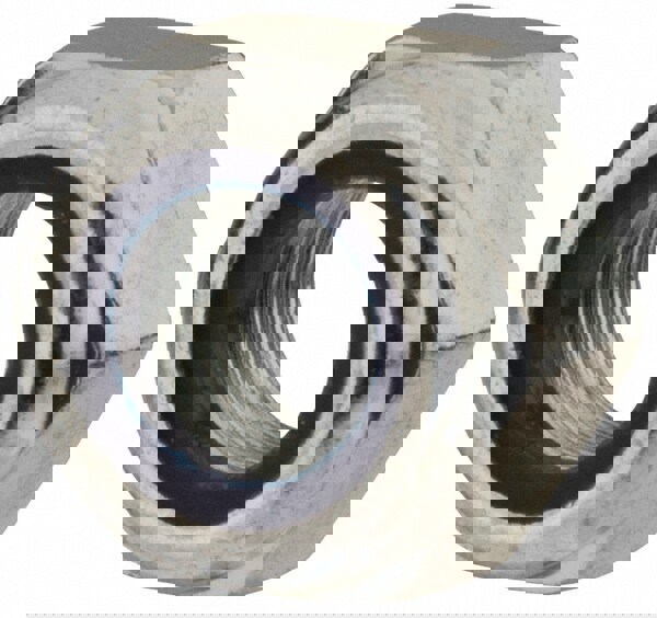 Hex Lock Nut: Insert, Nylon Insert, Grade 8 Steel, Zinc Finish