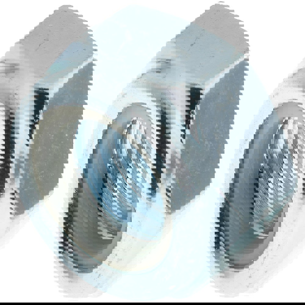 Hex Lock Nut: Insert Lock, Nylon Insert, M14x2, Grade 8 Steel, Zinc Finish