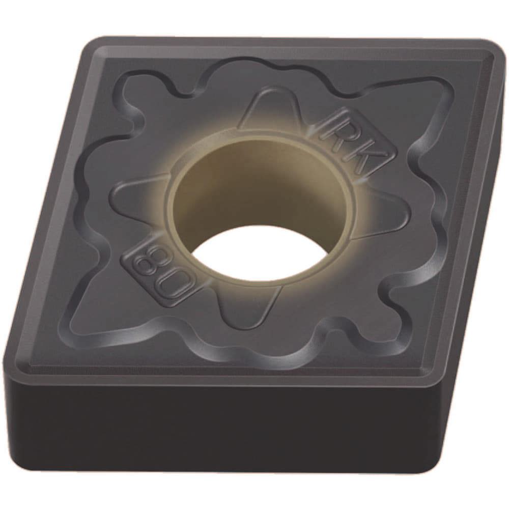 Turning Inserts; Relief Angle: 0.000 ; Insert Style: CNMG ; Corner Radius (mm): 1.20 ; Corner Radius (Inch): 3/64 ; Corner Radius (Decimal Inch): 0.0469 ; Included Angle: 80.00