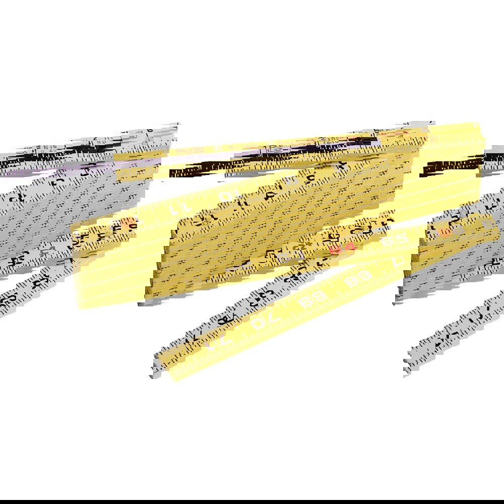 Folding Rules; Overall Length (Feet): 2.00m ; Graduation (Inch): 0.0625in ; Graduation (Feet): 0.0625in ; Material: Fiberglass ; Width (mm): 1in ; Width (Inch): 1in