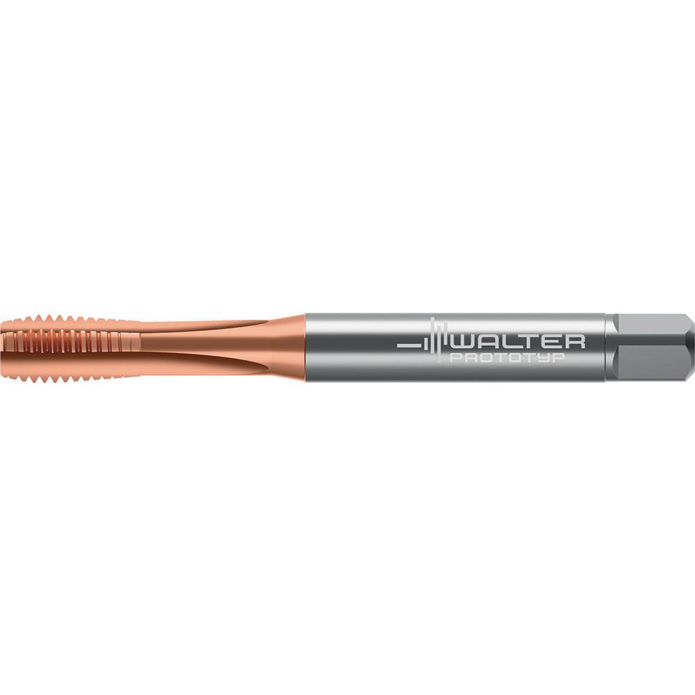 Straight Flute Tap: M4 x 0.7 M, 3 Flute, Semi-Bottoming Chamfer, 6HX Class of Fit, HSS-E, AlCrTiN Finish