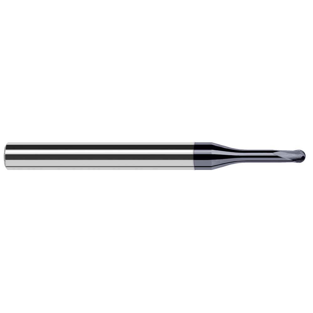 Ball End Mills; Mill Diameter (Inch): 9/64in ; Mill Diameter (Decimal Inch): 0.1406in ; Number Of Flutes: 3 ; End Mill Material: Solid Carbide ; Shank Diameter (Inch): 1/4in ; Shank Diameter (Decimal Inch): 0.2500