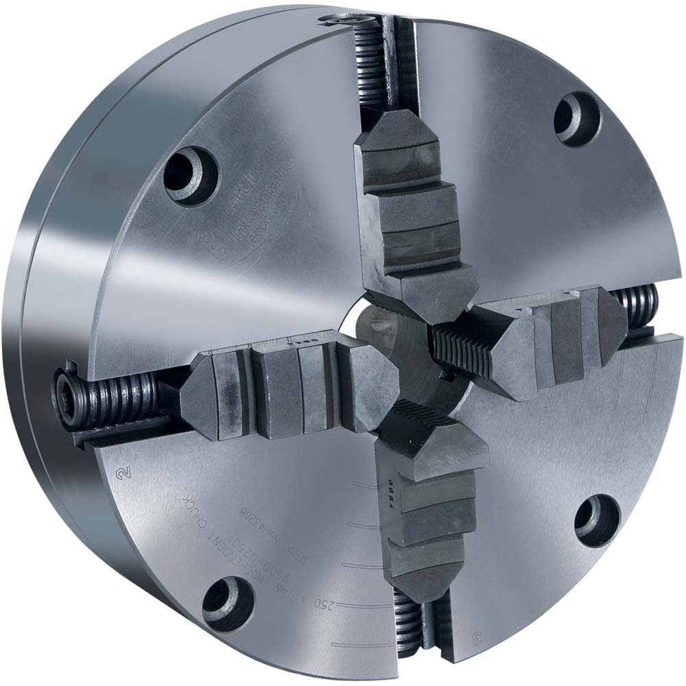 Independent Manual Lathe Chuck: 4-Jaw, 8