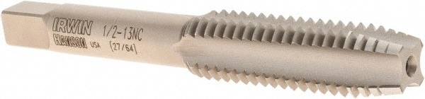 Straight Flute Tap: 1/2-13 UNC, 4 Flute,