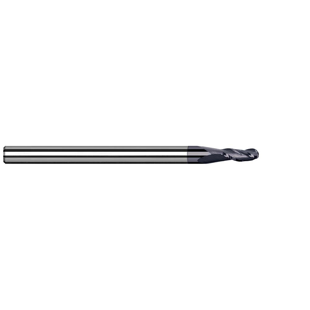 Ball End Mills; Mill Diameter (Decimal Inch): 0.0400in ; Number Of Flutes: 4 ; End Mill Material: Solid Carbide ; Shank Diameter (Inch): 1/8in ; Shank Diameter (Decimal Inch): 0.1250 ; Overall Length (Decimal Inch): 1.5000in