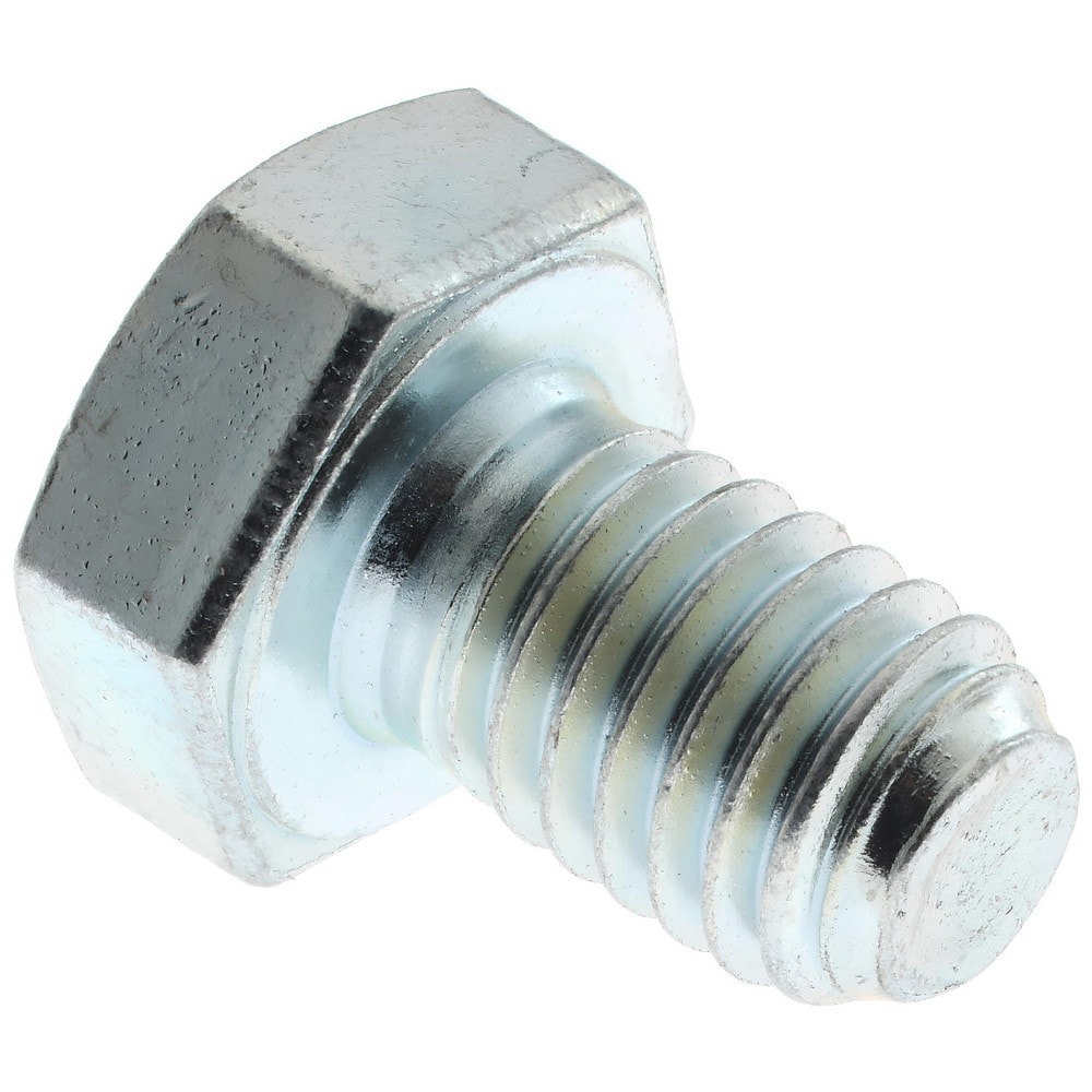 Hex Head Cap Screw: M8x1.25, 12.00 mm Length Under Head, Grade 8.8 Steel, Zinc Finish