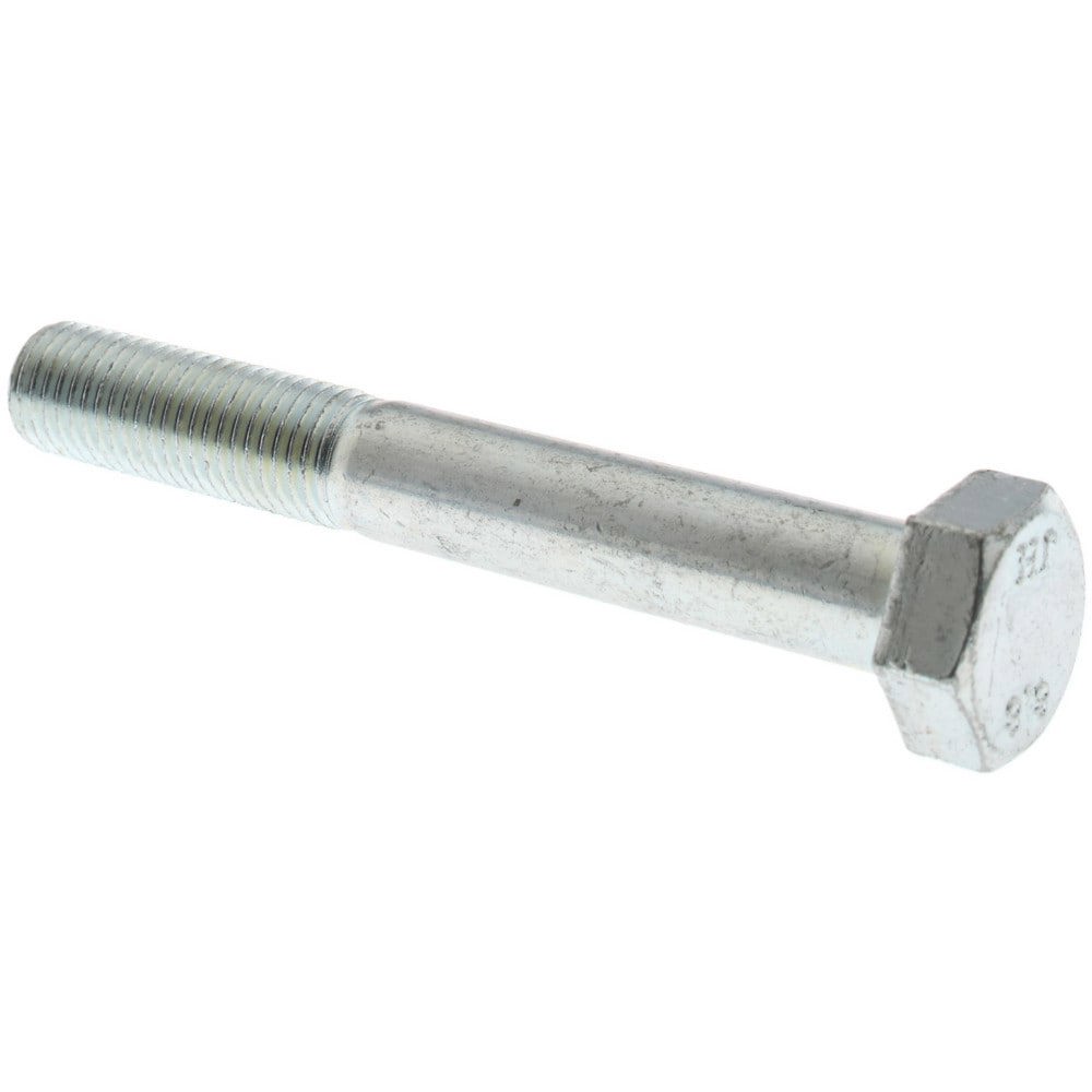 Hex Head Cap Screw: M8x1, 60.00 mm Length Under Head, Grade 8.8 Steel, Zinc Finish