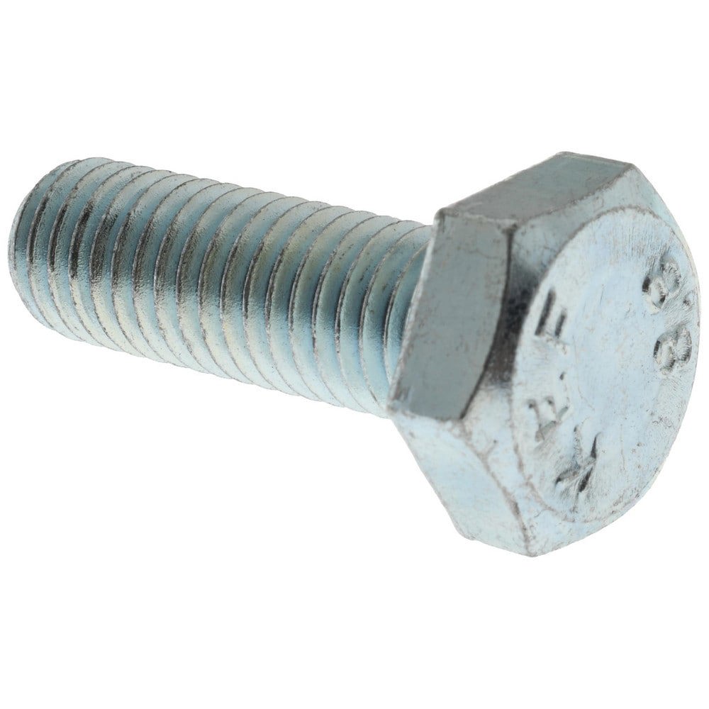 Hex Head Cap Screw: M10 x 1.50 x 30 mm, Grade 8.8 Steel, Zinc-Plated