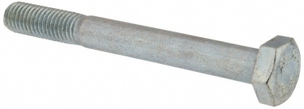 Hex Head Cap Screw: M10x1.5, 90.00 mm Length Under Head, Grade 8.8 Steel, Zinc Finish