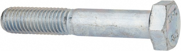 Hex Head Cap Screw: M12x1.75, 70.00 mm Length Under Head, Grade 8.8 Steel, Zinc Finish