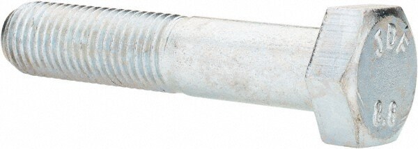 Hex Head Cap Screw: M12x1.5, 60.00 mm Length Under Head, Grade 8.8 Steel, Zinc Finish