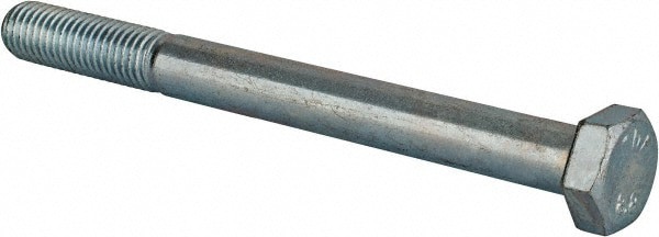 Hex Head Cap Screw: M12 x 1.75 x 130 mm, Grade 8.8 Steel, Zinc-Plated
