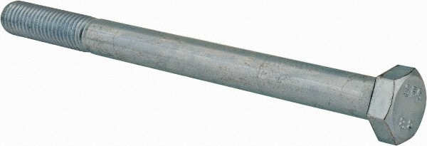 Hex Head Cap Screw: M12 x 1.75 x 150 mm, Grade 8.8 Steel, Zinc-Plated