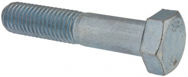 Hex Head Cap Screw: M14x2, 70.00 mm Length Under Head, Grade 8.8 Steel, Zinc Finish