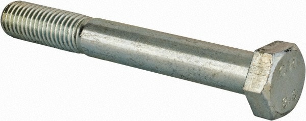 Hex Head Cap Screw: M14 x 2.00 x 110 mm, Grade 8.8 Steel, Zinc-Plated