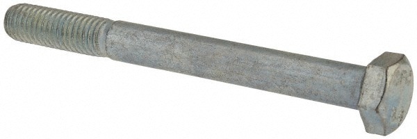 Hex Head Cap Screw: M8x1.25, 80.00 mm Length Under Head, Grade 8.8 Steel, Zinc Finish