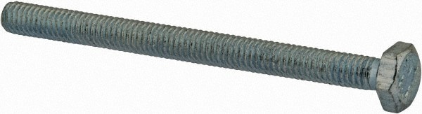 Hex Head Cap Screw: M4 x 0.70 x 50 mm, Grade 8.8 Steel, Zinc-Plated