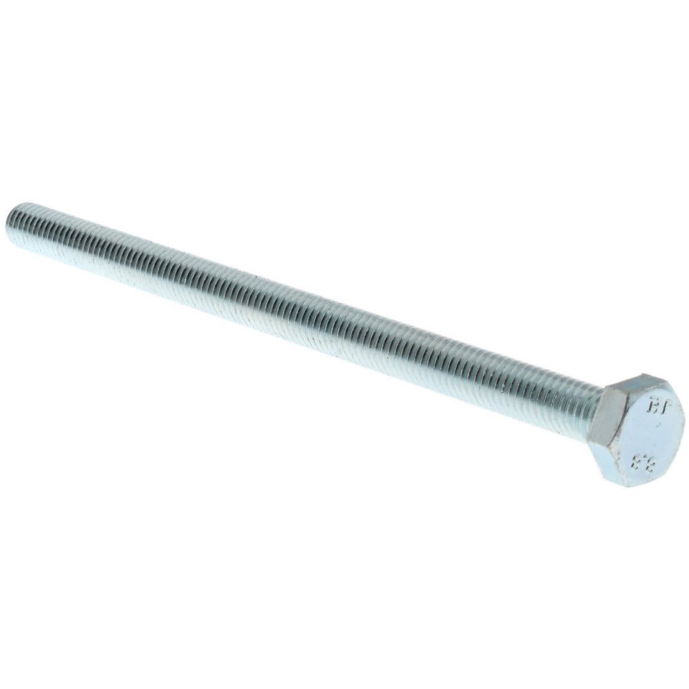 Hex Head Cap Screw: M6 x 1.00 x 100 mm, Grade 8.8 Steel, Zinc-Plated