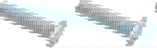 Hex Head Cap Screw: M8 x 1.25 x 90 mm, Grade 8.8 Steel, Zinc-Plated