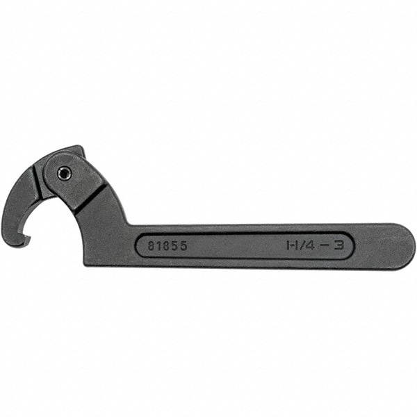 Spanner Wrenches & Sets; Wrench Type: Adjustable Hook Spanner Wrench; Minimum Capacity (mm): 19; Maximum Capacity (Inch): 2; Overall Length (Inch): 6.180000; Hook Thickness: 0.34 in; Hook Depth: 0.13 in; Corrosion-resistant: Yes; Standards: GGG-W-665C; Co