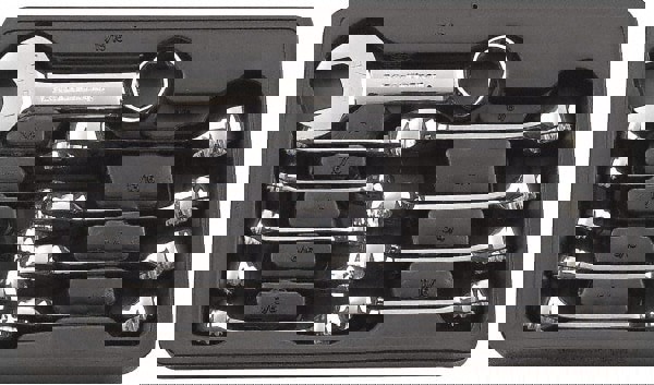 Combination Wrench Set: 10 Pc, 1/2