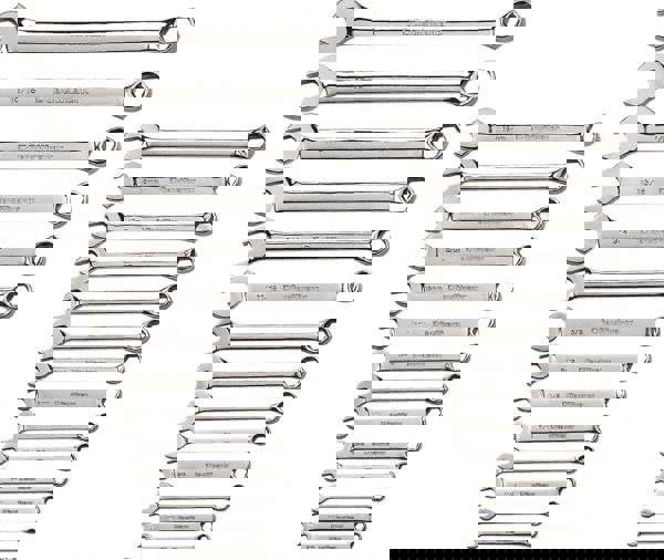 Combination Wrench: 28 Pc, 1 in, 1/2 in, 1/4 in, 11/16 in, 11/32 in, 13/16 in, 15/16 in, 3/4 in, 3/8 in, 5/16 in, 5/8 in, 7/16 in, 7/8 in, 9/16 in & 9/32 in Wrench, Inch & Metric