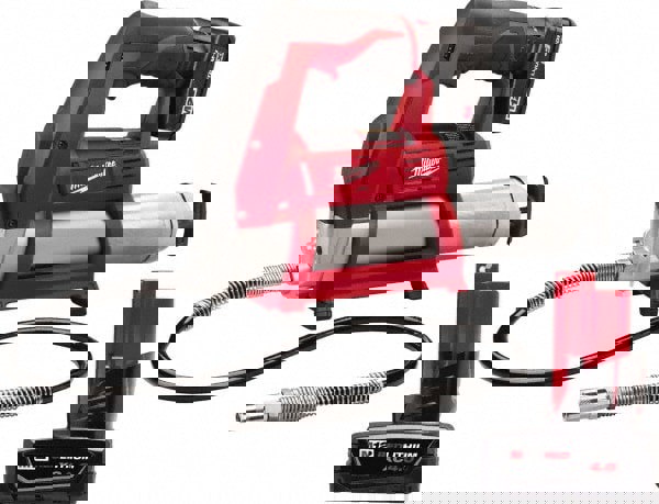 Battery Powered Grease Gun: 8,000 psi Max, 14 oz Cartridge