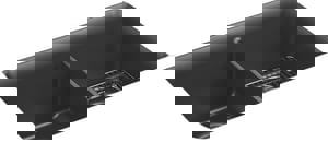 33-1/2 x 18-5/16 in. No Hole Composite Double Bowl Undermount Kitchen Sink in Matte Graphite