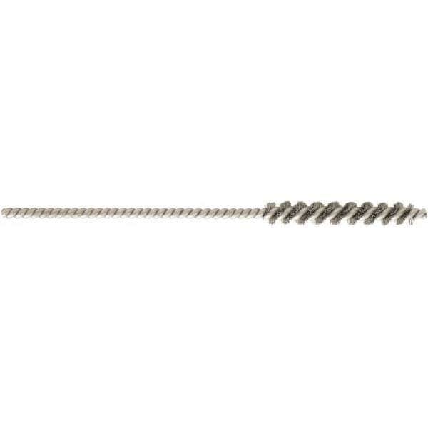 Power Tube Brush: 1 mm Dia, Helical, Stainless Steel