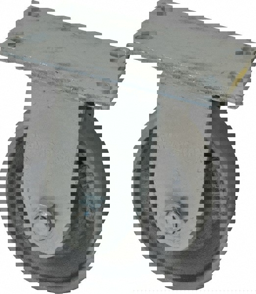 Rigid Top Plate Caster: Cast Iron, 6