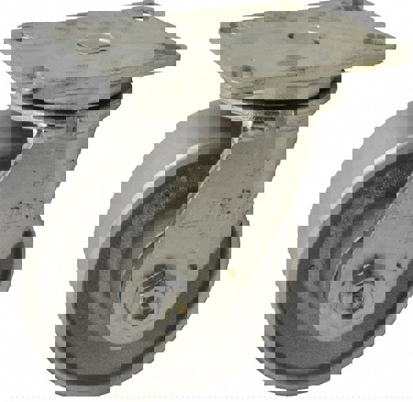 Swivel Top Plate Caster: Cast Iron, 6