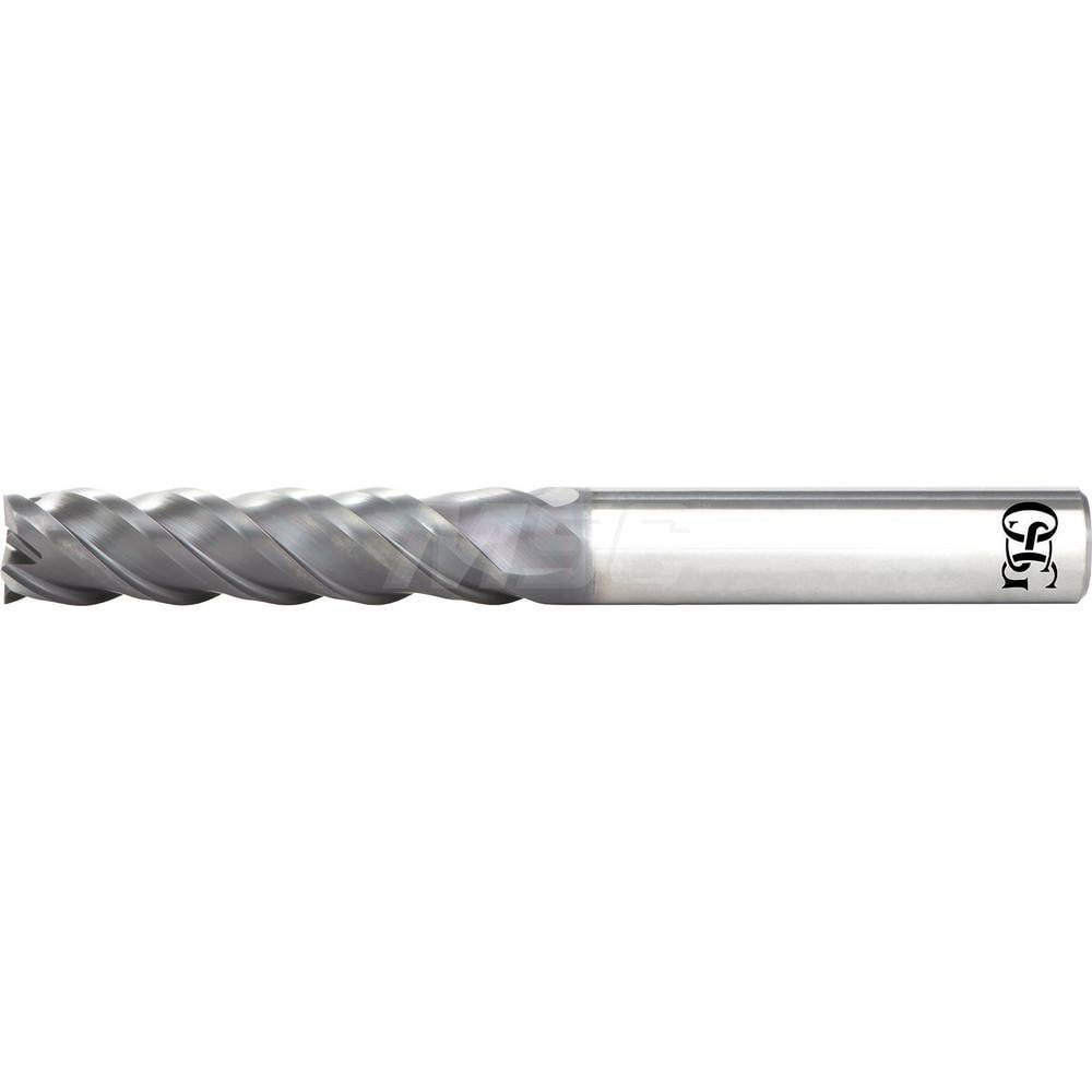 Square End Mill: 1'' Dia, 4'' LOC, 1'' Shank Dia, 7'' OAL, 5 Flutes, Solid Carbide