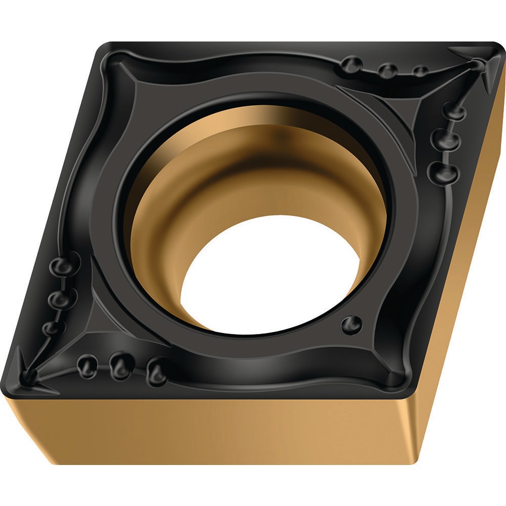 Turning Inserts; ANSI Insert Code: CPMT1.5(1.2)1 ; ISO Insert Code: CPMT04T104 ; Relief Angle: 11.000 ; Insert Style: CPMT ; Corner Radius (mm): 0.40 ; Included Angle: 80.00