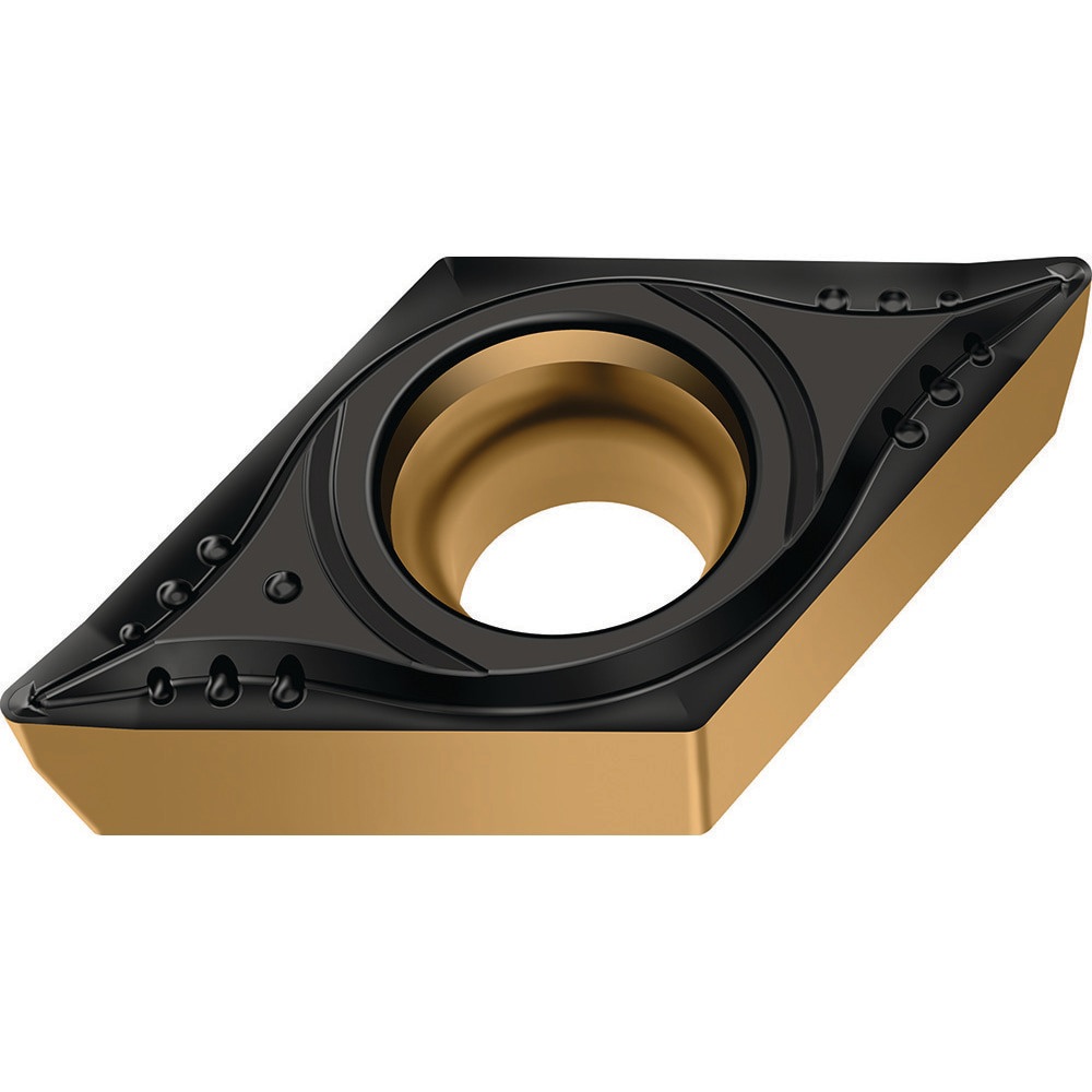 Turning Inserts; ANSI Insert Code: DCMT3(2.5)3 ; ISO Insert Code: DCMT11T312 ; Relief Angle: 7.000 ; Insert Style: DCMT ; Corner Radius (mm): 1.20 ; Included Angle: 55.00