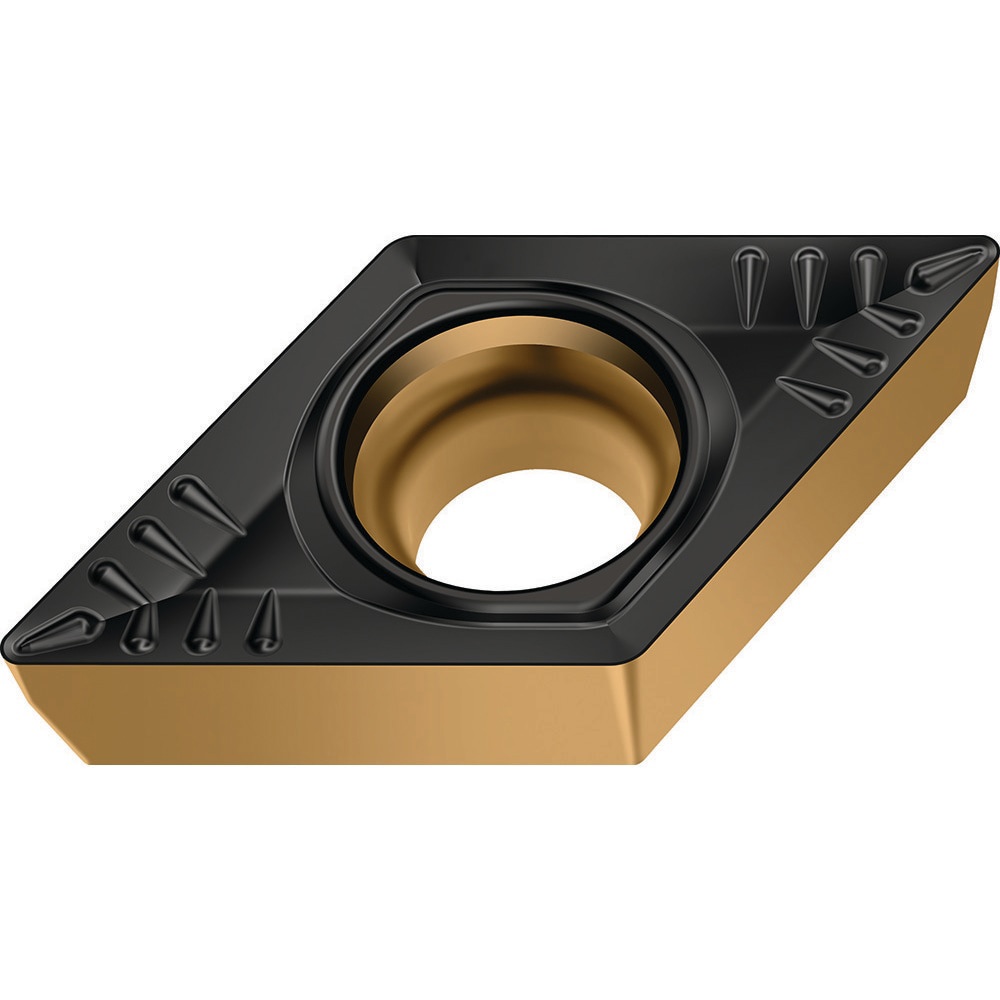 Turning Inserts; ANSI Insert Code: DCMT3(2.5)3 ; ISO Insert Code: DCMT11T312 ; Relief Angle: 7.000 ; Insert Style: DCMT ; Corner Radius (mm): 1.20 ; Included Angle: 55.00