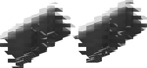 33-1/2 x 18-5/16 in. No-Hole Composite Double Bowl Undermount Kitchen Sink in Matte Graphite