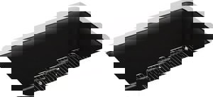 33-1/2 x 18-5/16 in. No Hole Composite Single Bowl Undermount Kitchen Sink in Matte Black