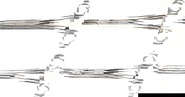 Hemostat Tweezer: All Purpose, Stainless Steel, Straight Tip, 9.73