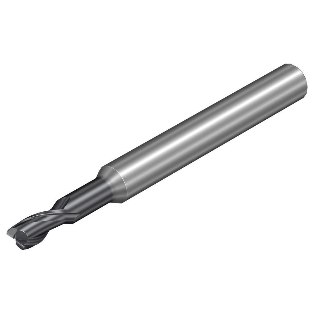 Square End Mill: 2 mm Dia, 4 mm LOC, 2 Flutes, Solid Carbide