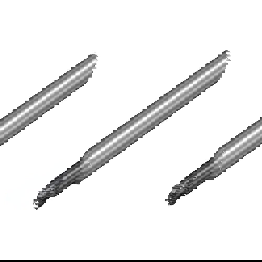 Corner Chamfer End Mill: 4.5 mm Dia, 4.5 mm LOC, 3 Flutes, 0.13 mm Chamfer Width, Solid Carbide