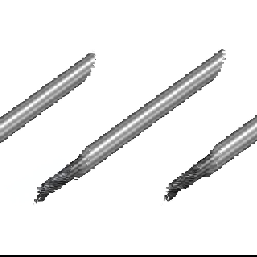 Corner Chamfer End Mill: 5 mm Dia, 7.5 mm LOC, 4 Flutes, 0.13 mm Chamfer Width, Solid Carbide