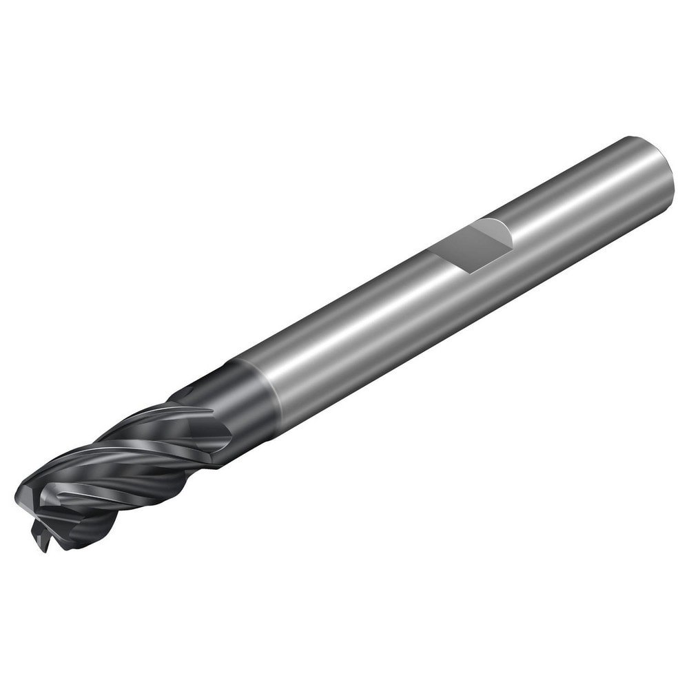 Corner Radius End Mill: 8 mm Dia, 19 mm LOC, 0.0197