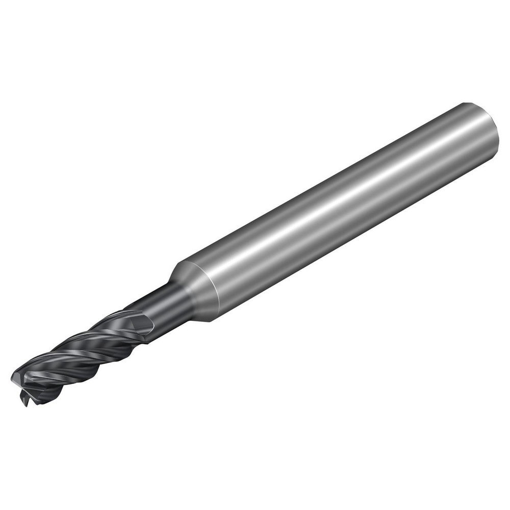Corner Radius End Mill: 3 mm Dia, 9 mm LOC, 0.0197